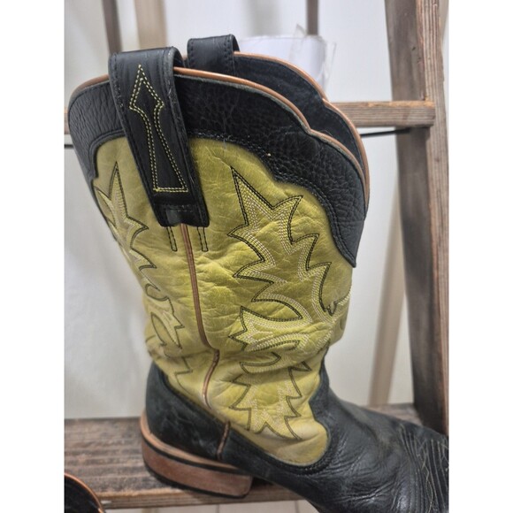 Ariat Sweetwater Black Green Leather Men\'s Cowboy Boots Size 12B 10008807